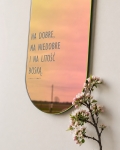 Lustro z sentencją "Na dobre, na niedobre i na litość boską" (tęczowe)